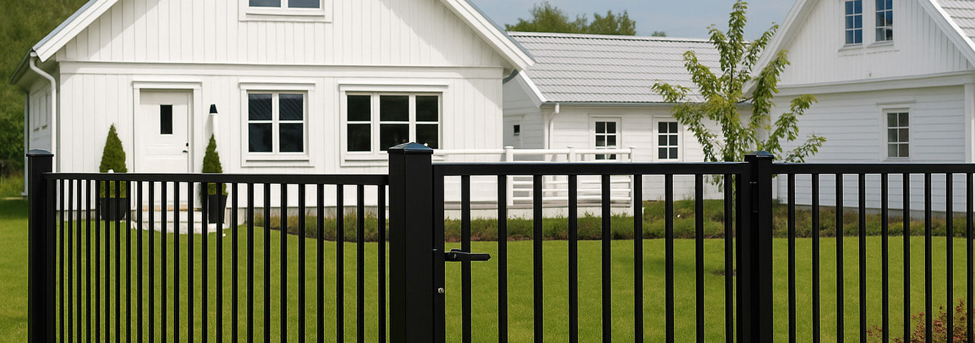 Villagrindar finns som smidesgrindar eller profilgrindar.