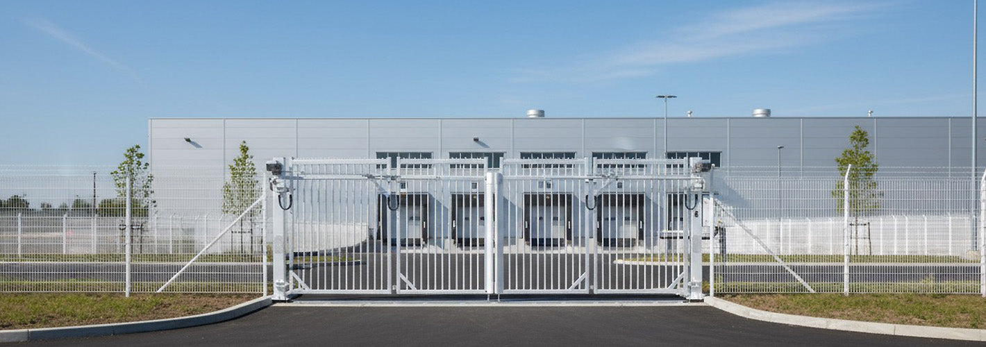 Vikgrind för snabba öppningar anpassad för tung trafik.