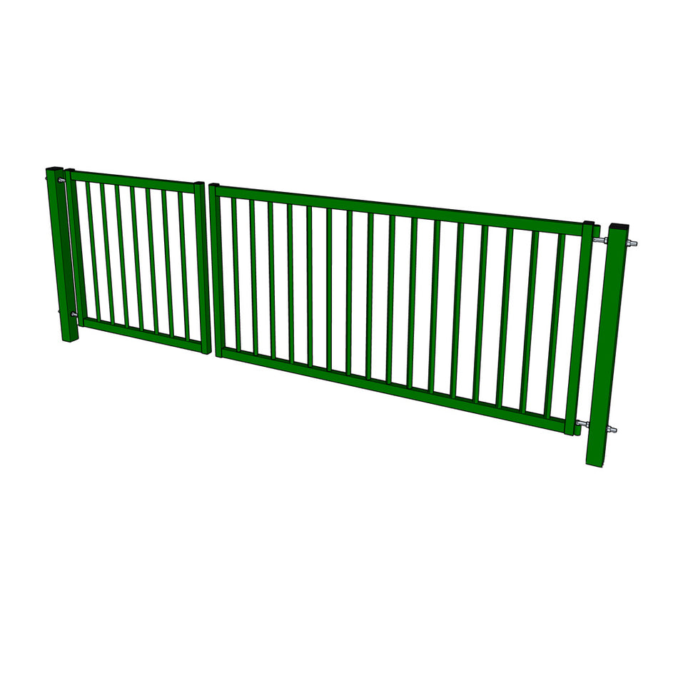 Villagrind dubbel 1+2m  – mörkgrön