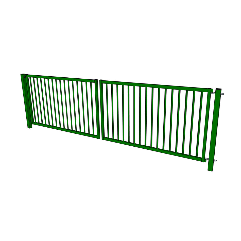 Villagrind dubbel 2+2m  – mörkgrön