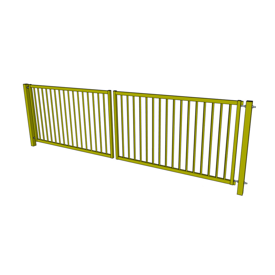 Villagrind dubbel 2+2m – olivgrön