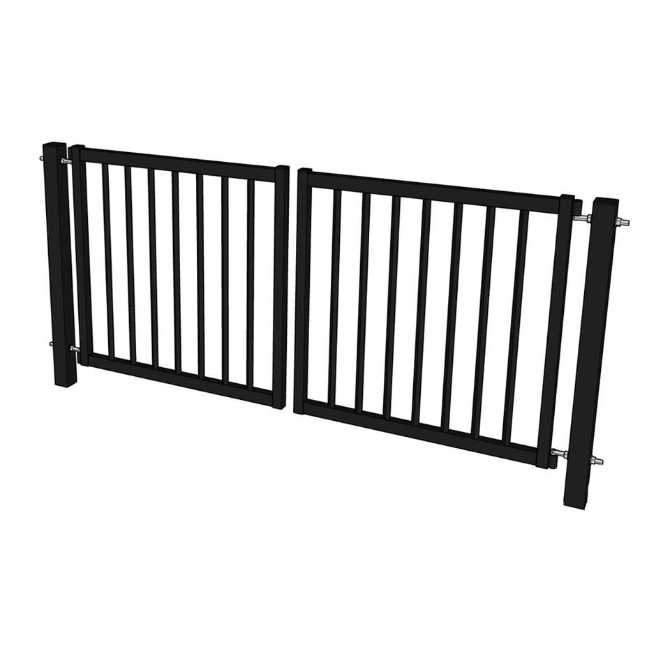 Profilgrind dubbel 1+1m – svart