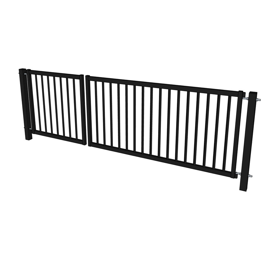 Profilgrind dubbel 1+2m – svart