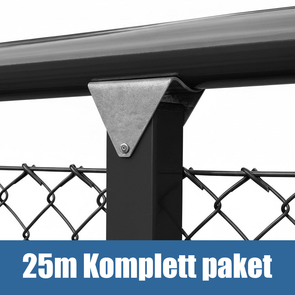 Överliggare eller stängselräcke som det också heter finns i 4 olika färger och säljs som paket på 25m komplett.
