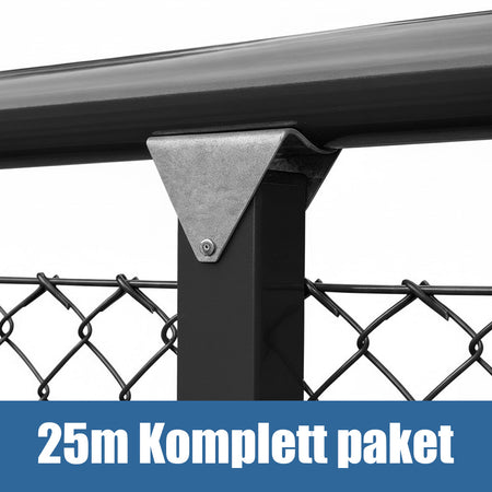 Överliggare eller stängselräcke som det också heter finns i 4 olika färger och säljs som paket på 25m komplett.
