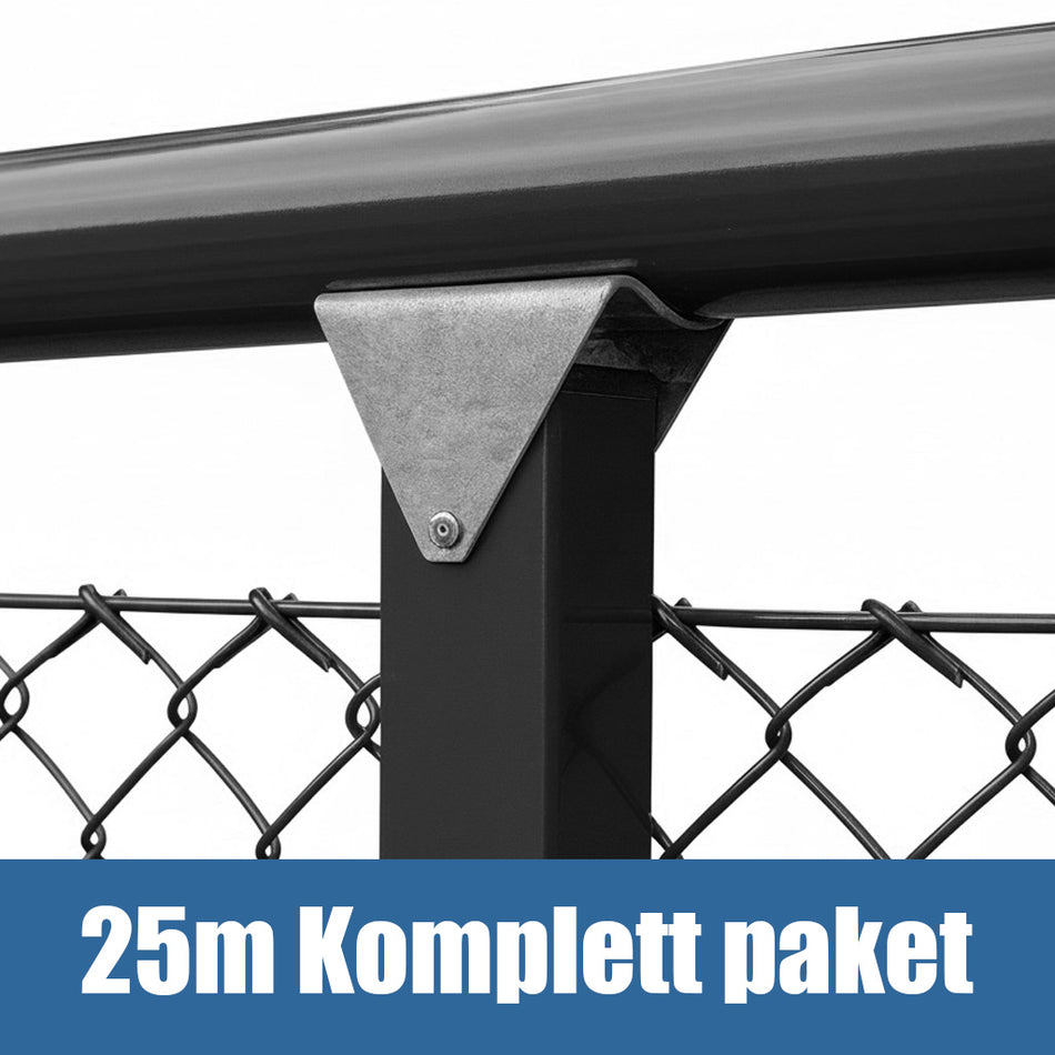 Överliggare eller stängselräcke som det också heter finns i 4 olika färger och säljs som paket på 25m komplett.