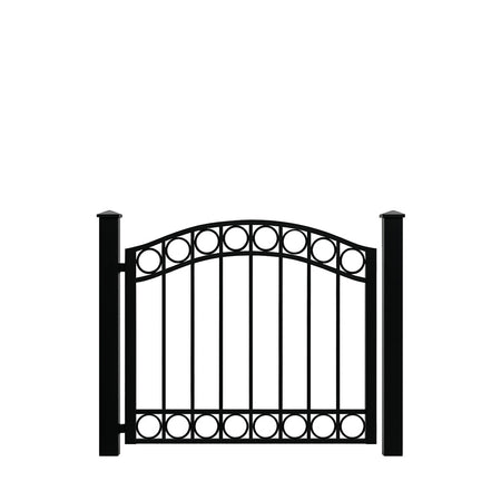 Aspeboda är en elegant smidesgrind med tidlös form och återhållsamma detaljer som smälter in i de flesta miljöer. Den ger ett lyft både till privata villatomter och till mer representativa entréer.