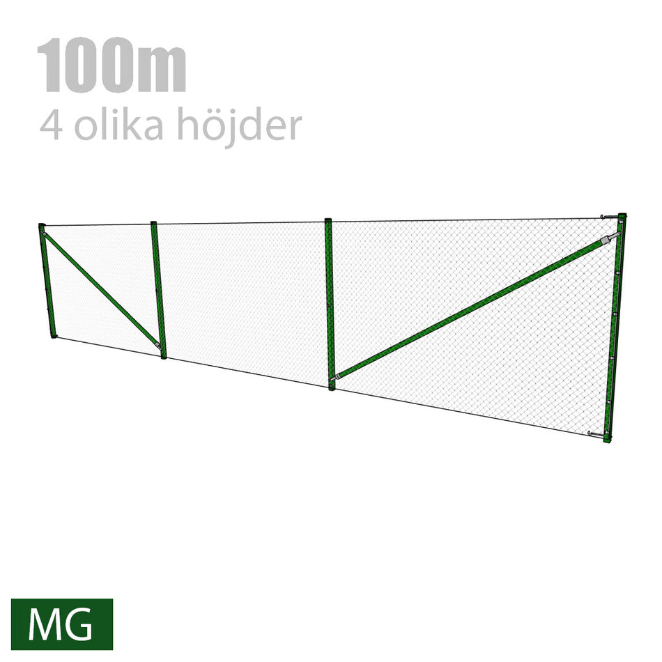Stängselpaket 100m Mörkgrönt