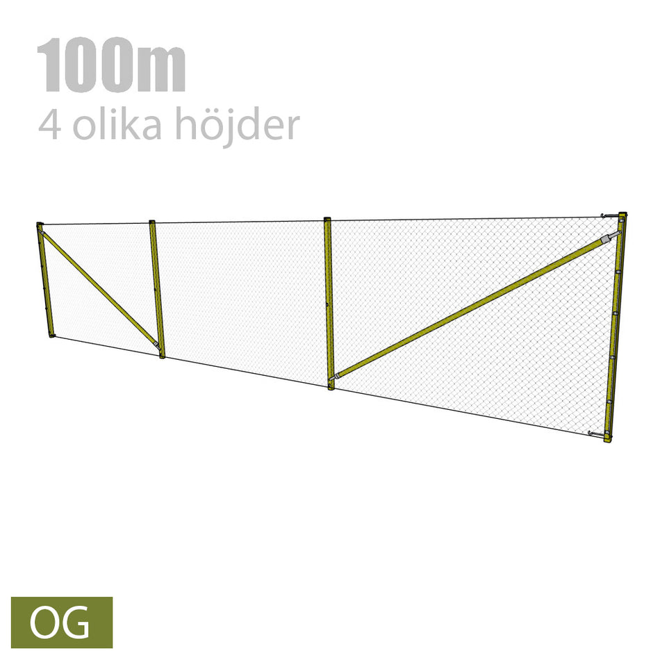 Förskole-stängselpaket 100m Olivgrön