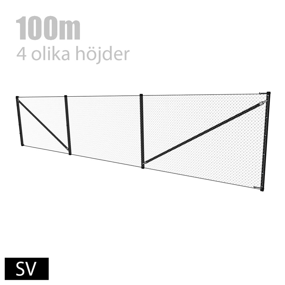 Stängselpaket 100m Svart