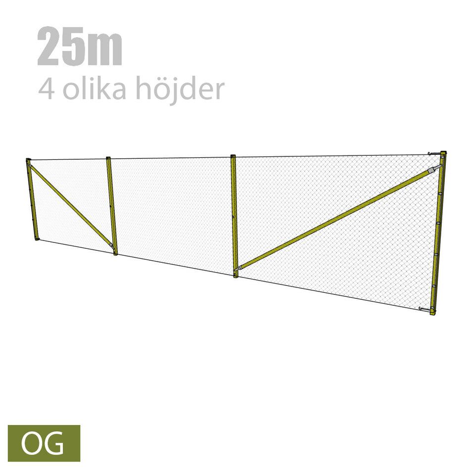 Förskole-stängselpaket 25m Olivgrönt