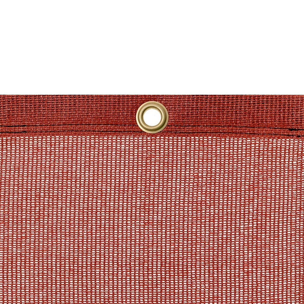 Insynsskydd - Vindnät – Bandväv - Löpmeterpris löpande alt. hel rulle om 50 eller 100m. Monteras enkelt på stängsel ink karbinhakar för öljetter varje 0.5m meter. Färg: Terracotta