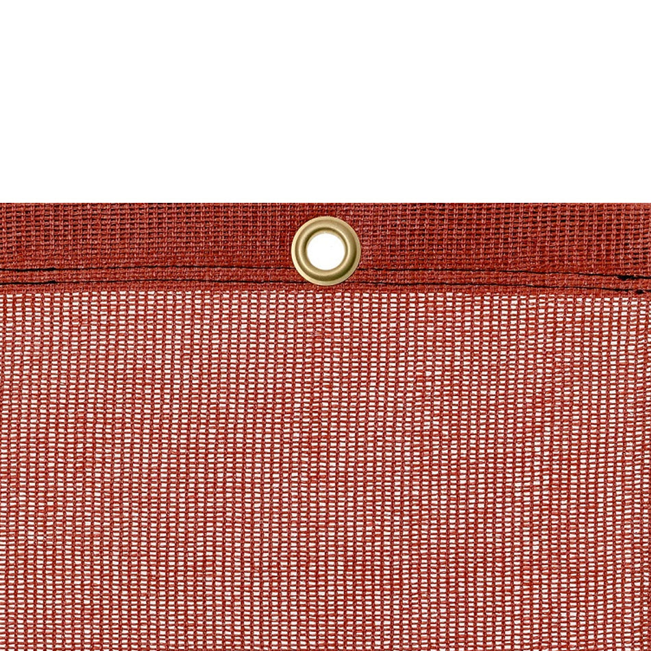 Insynsskydd - Vindnät – Bandväv - Löpmeterpris löpande alt. hel rulle om 50 eller 100m. Monteras enkelt på stängsel ink karbinhakar för öljetter varje 0.5m meter. Färg: Terracotta