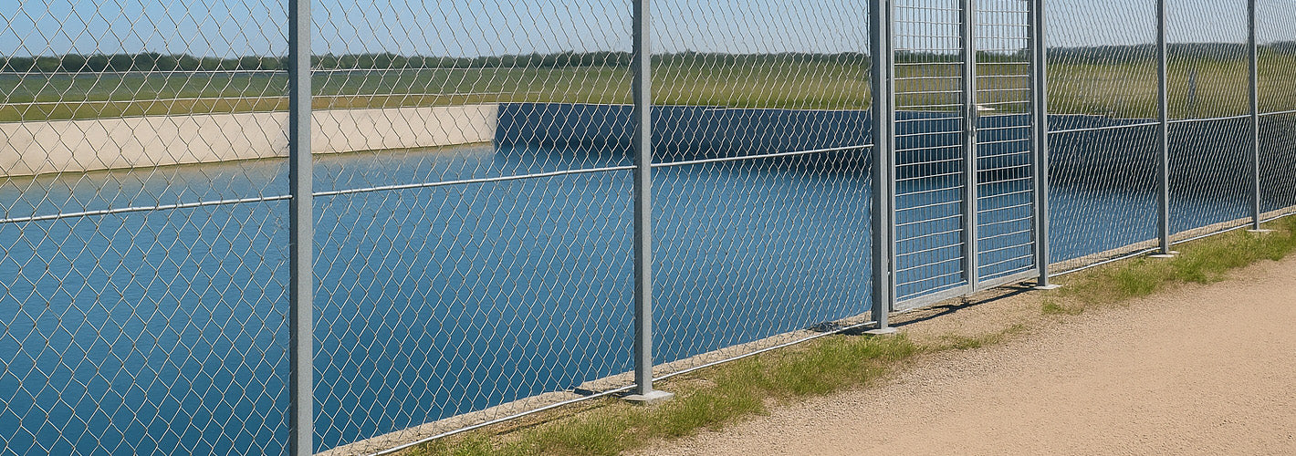 Stängsel för Vattenreservoarer och reningsverk.